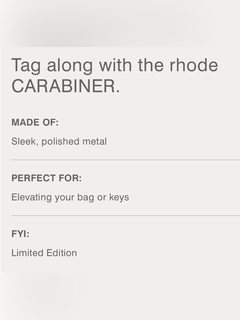Rhode Limited Edition Carabiner - Picture 5 of 5